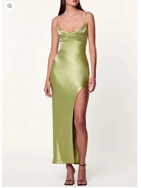 Nicholas Satin Ariah Dress in Limelight Size 4